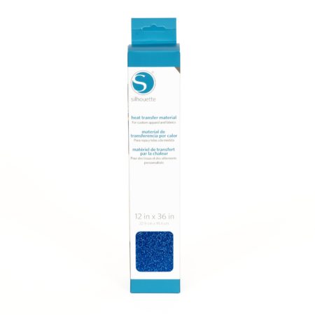 Termotrasferibile Glitter Blu Silhouette per Curio Cameo e Portrait. Creativamenteplotter