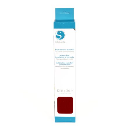 Silhouette Trasferimento Termico Flock Vellutato Rosso Scuro 305 mm x 90 cm Creativamenteplotter Distributore ufficiale Silhouette Cameo 3 Curio Portrait