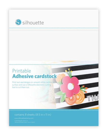 Cartone adesivo stampabile liscio Silhouette MEDIA-CARD-ADH cartoncino cardstock per Silhouette Cameo Curio e Portrait