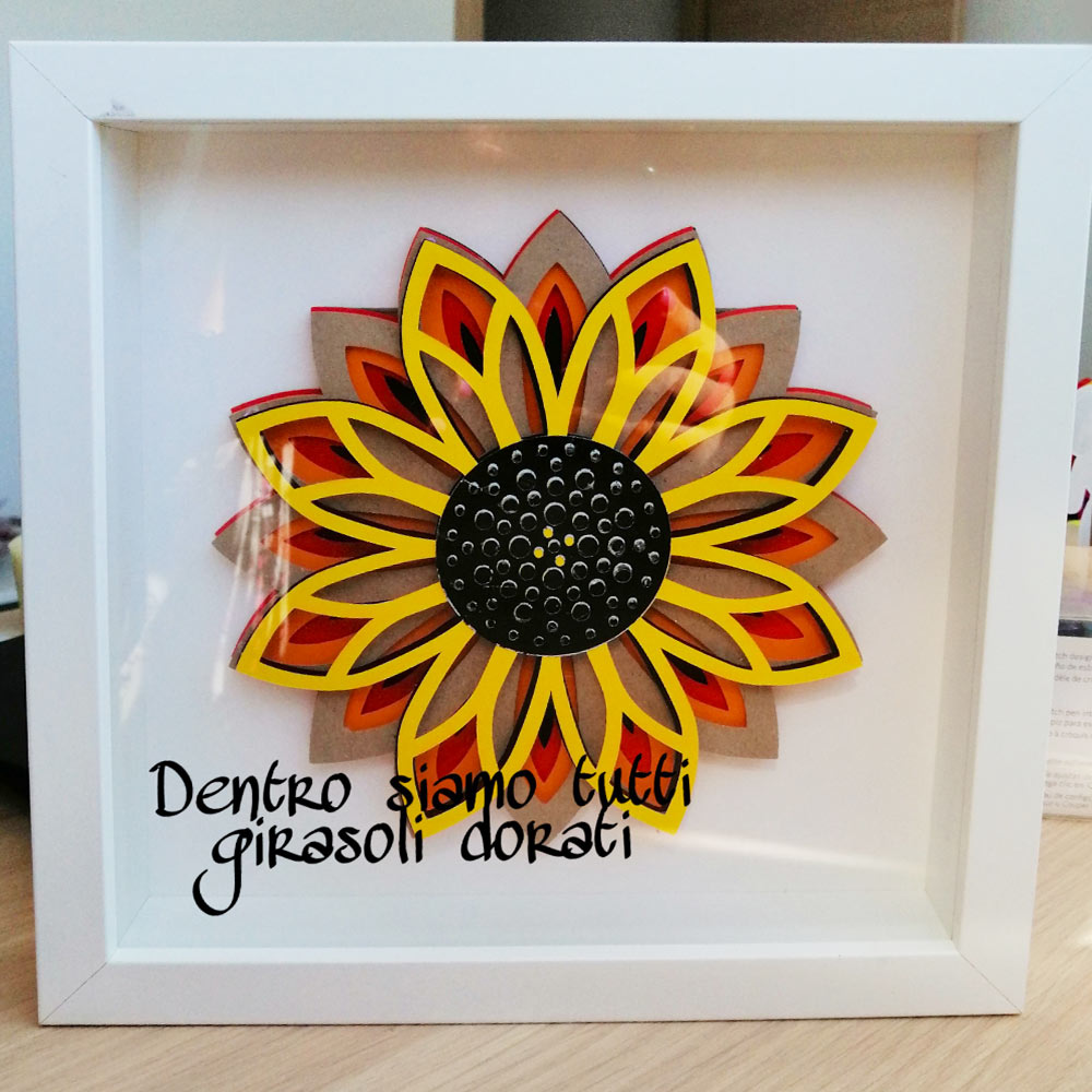 quadro-3d-girasole-corso-online-silhouette-academy