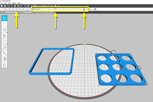 Tutorial stampa 3d portautensili Cameo Creativamente Plotter 11