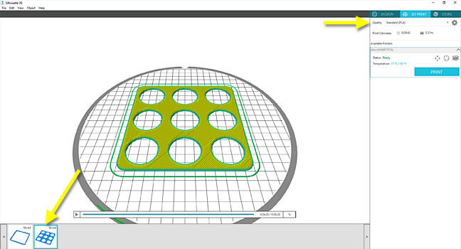 Tutorial stampa 3d portautensili Cameo Creativamente Plotter 13