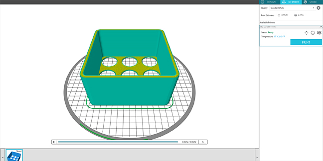 Tutorial stampa 3d portautensili Cameo Creativamente Plotter 17