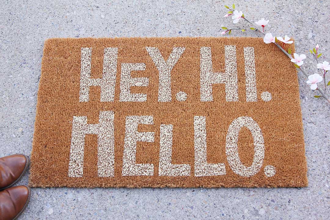 Stenciled Doormat with the Cameo Pro 01