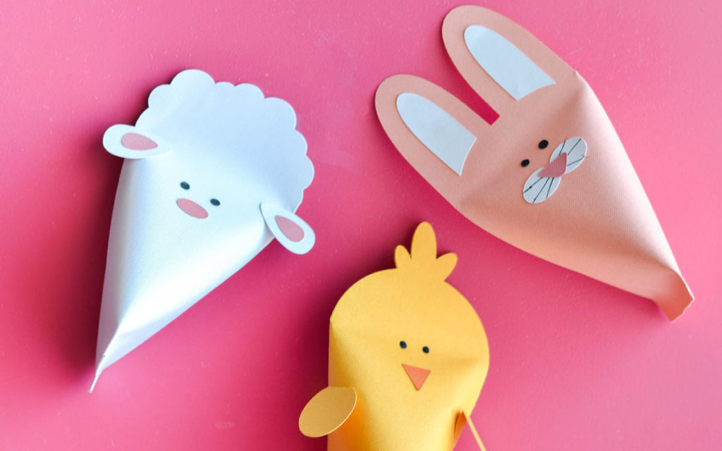 6 scatole regalo a forma di coniglietto, decorazioni a