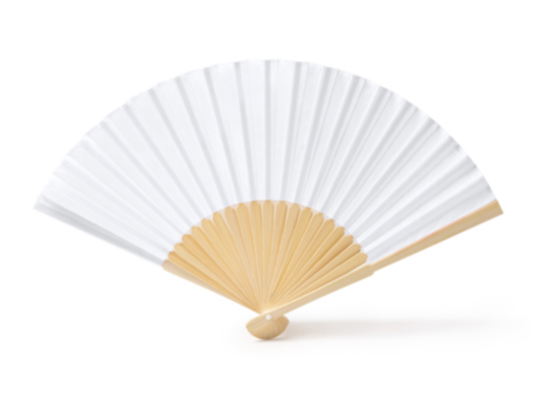 Ventaglio in bamboo e tessuto 39x22cm per sublimazione