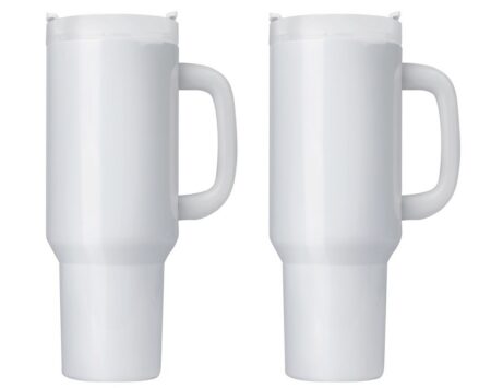 LOKLiK 2 bicchieroni termici con manico da 40oz - 1.180ml in acciaio per sublimazione