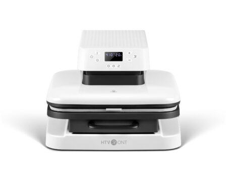 HTVRONT Auto 1 Heat Press Bianca Pressa per termovinile e sublimazione automatica 38 x 38 cm